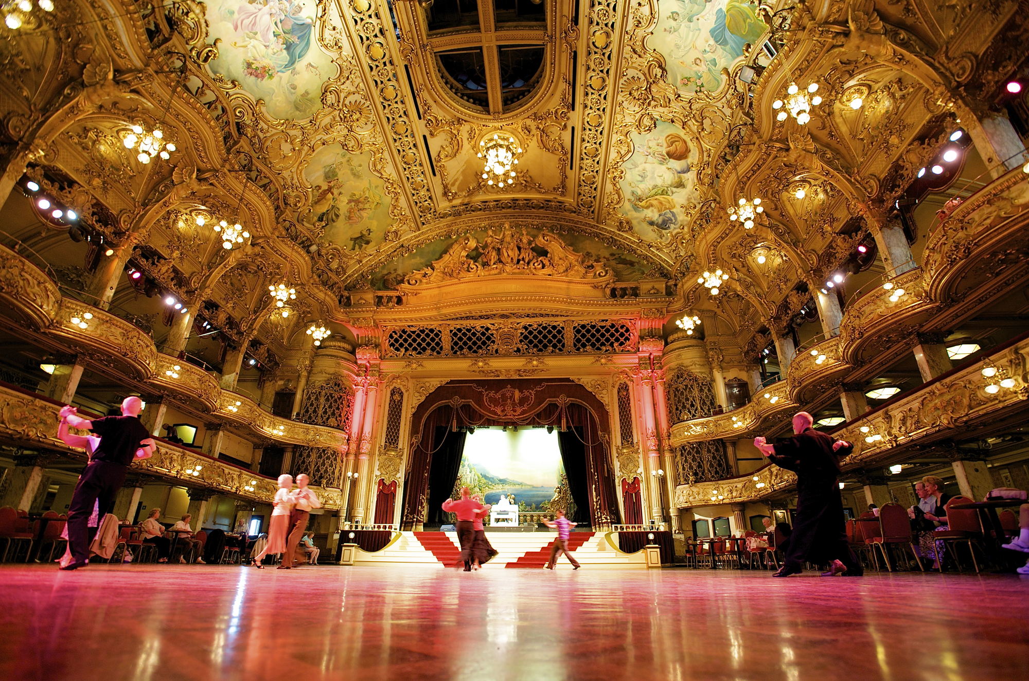 Blackpool Tower Attraction Ballroom With Dancers